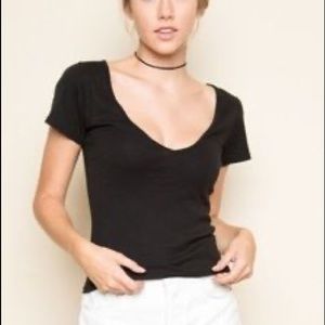 Brandy Melville Black Semi-sheer Shirt